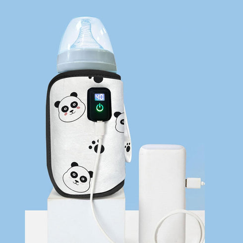 Milk Bottle Warmer Cover, USB Milk Heat Keeper Car Bottle Warmer with Temperature Adjustment Portable Bottle Warmer