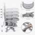 YOLEO Baby High Chair Booster Seat for Dining Table, Foldable High Chairs with Adjustable Heights, Travel Booster Seat