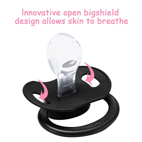 LittleForBig Bigshield Generation-II Adult Sized Printed Pacifier Princess Crown Pattern Black