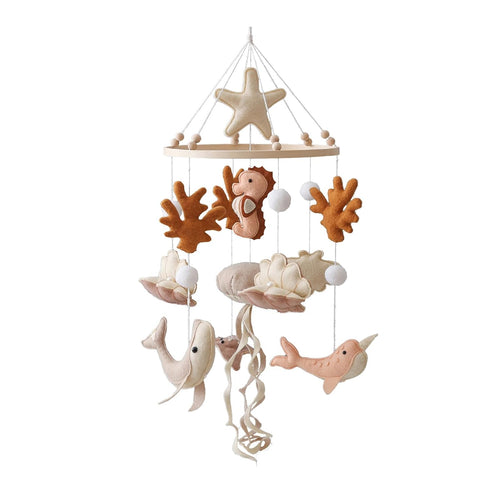 GOODMOM Ocean Themed Baby Crib Bell - Felt Sensory Toy for Visual &