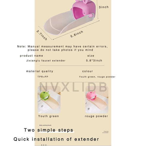 NVXLIDB (2-Pack Upgraded Version of the Little Deer Toddler Faucet Extender, Suitable for Bathroom, Kitchen, Bathtub