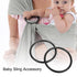 Accmor 2 3 4 Baby Ring Sling Rings Pairs, in Diameter Aluminum Sling Ring Pcs for Infant Wrap Carrier (Black)