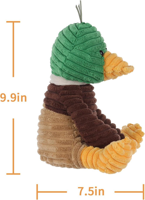 9.9 Inches Apricot Lamb Corduroy Mallard Duck Plush Stuffed Animals for Kids, Soft Plush Toys for Baby Girl and Boy