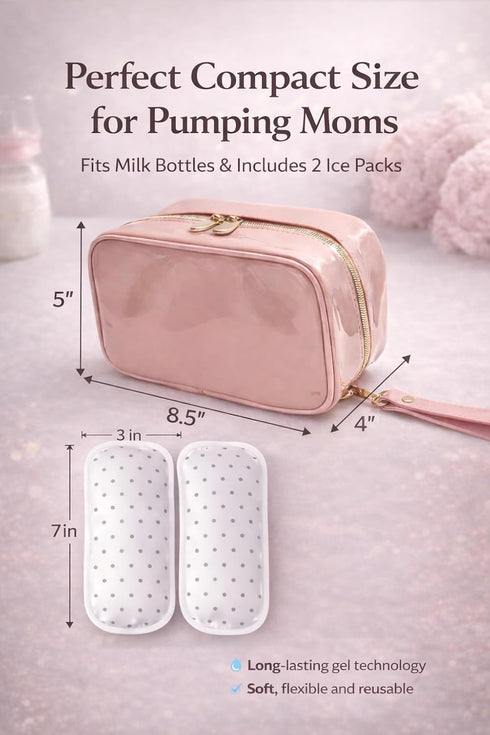 MaddiSol 2 Packs, Breast Milk Cooler Bag for Working Moms, Insulated Travel Bag with Ice Leakproof Breastmilk Storage