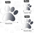Tenare 14 Pcs Dog Paw Print Mirror Stickers - Removable Acrylic Wall Decors for Bathroom, Living Room, Bedroom Art