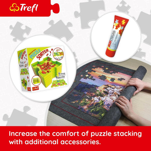 Trefl Panorama Piazza Navona, Rome 500 Piece Jigsaw Puzzle – Red 26"x9" Print, DIY Creative Fun