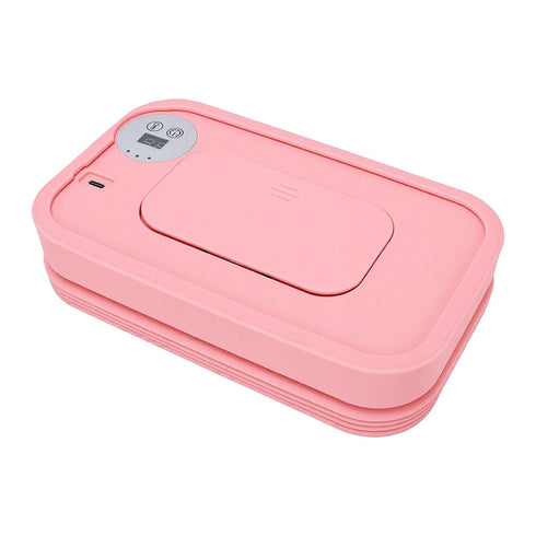 TIKATARER Baby Wipe Warmer, Foldable Portable Wipes Dispenser with Smart Temperature Control and