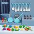 35Pcs Playset Set, Kids Kitchen Toy Accessories, Toddler Pretend Cooking with Play Pots, Pans, Utensils, Cookware, Play