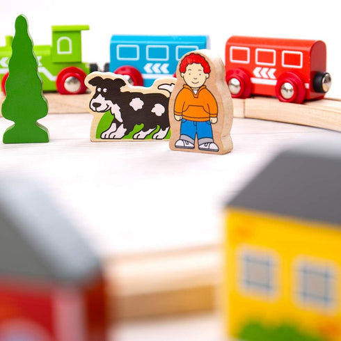 Bigjigs Rail Set, 20 Set 3 , First Wooden Train Train Gifts for Kids, Piece, Train for Year Old Boys, Train Toys