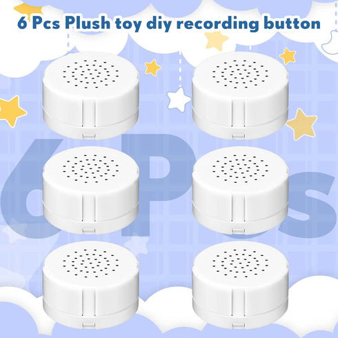 Handepo 6 Pillow(20 Pcs White Sound Recorder Voice Recorder Music for Stuffed Animal Toy Recording Device Recordable