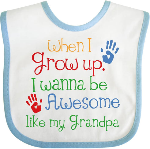 inktastic Awesome Like My Grandpa - Baby Bib for Special Moments