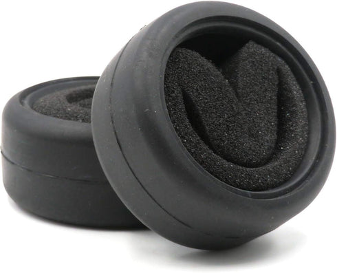 hobbysoul 24pcs RC 1/10 On Road Slick Tire Rubber Tyre with Foam Insert for 1:10 Touring Drift Car