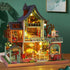 DIY Miniature Dollhouse Kit by GuDoQi, Tiny House 1:24 Scale with Music, Great Handmade Crafts Gift