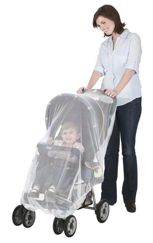 Jeep Mosquito Net for Strollers, Universal Bug Cover for Car Seat and Infant Carrier - White