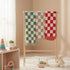 Cozy Gray-30x30 Cotton Knitted Checkered Baby Blanket for Boys and Girl Soft Lightweight Receiving Blanket for Nursery