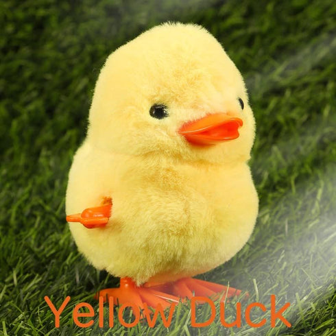 HawaStar (Pack 4) Easter Wind-Up Plush Toys Fluffy Realistic Jumping Chicks & Ducks for Kids