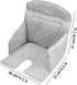 twoworld High Chair Cushion - Gray Star Seat Cover for Baby Dining