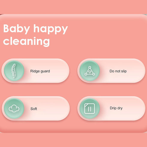 Foldable Clean Rinse Baby Bather for Newborns Portable, Space Saving Infant Bath Tub with Easy Cleaning, Suitable