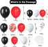 Red White Black Balloon Arch Kit, 102pcs Latex Balloons with 16ft Tape Strip & Dot Glue
