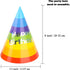 Rainbow Cone Party Hats for Kids & Adults - 12 Pack, 8 inch for Birthday Parties & Classroom Decorations