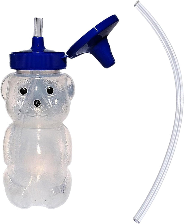 TalkTools Honey Bear Straw Cup with Handle, 5oz Soft Straw Trainer for