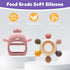 CAHILON 2 Pack 3-6 6-12 Easter Baby Teething Toys for Months, BPA Free Silicone Teething Mitten & Teething Ring, Baby