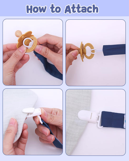 8 Pack, babygoal Baby Pacifier Clips Pacifier Holder Clips for Boys and Girls Fits Most Pacifier and Binkies-Neutral