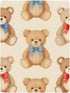 CZXW 52" 28" Cute Bears with Bows Crib Sheets Fitted x Natural Cotton Soft & Breathable for Baby Crib Mattress