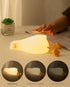 3 Dimmable HAPPYBAG LED Lying Flat Duck Night Light, Level Nursery Nightlight,Cute Lamps Silicone Squishy Light Up