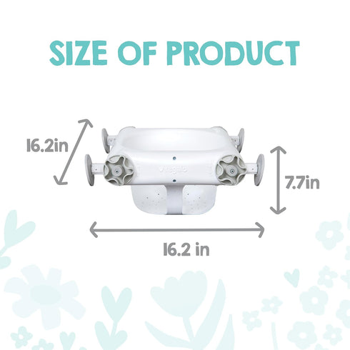 Regalo Baby Basics Baby Bath Seat with Suction Cups, Sit-Up Bath Support for Infants, Secure Baby Bath Chair