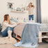 Fastasticdeals Custom Embroidery Nursery Bedding Baby Blankets for Boys & Girls I Love Cows