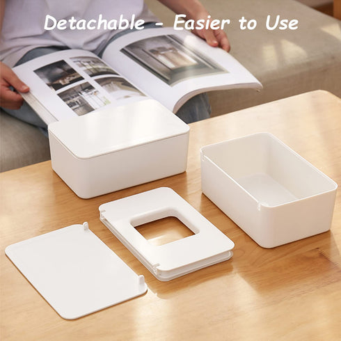 Wipes Dispenser, Wipe Holder for Baby & Adult, Seposeve Refillable Wipe Container, Keeps Wipes Fresh, Far from Dirty