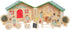 Manhattan Toy Farmer’s Market Day - 12-Piece Portable Wooden Toy Figure Pretend Shopping Playset