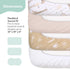 4-Pack 100% The Peanutshell Baby Organic Bassinet Sheets Boy or Girl - Ultra Soft & Rectangle Baby Sheet, Jersey