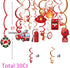 Fire Truck Hanging Swirl Decorations, 30 Ct, Firefighter & Fireman Themed Birthday Party Supplies