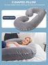 INSEN C Shaped Pregnancy Pillow for Ultimate Comfort (Gray)