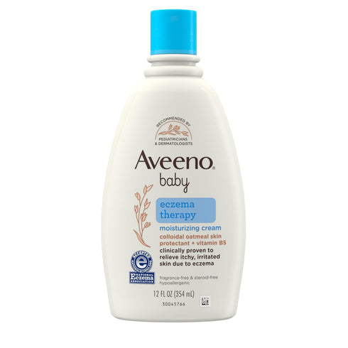 Aveeno Baby Eczema Therapy Moisturizing Cream, 12 fl. oz - Natural Colloidal Oatmeal & Vitamin B5