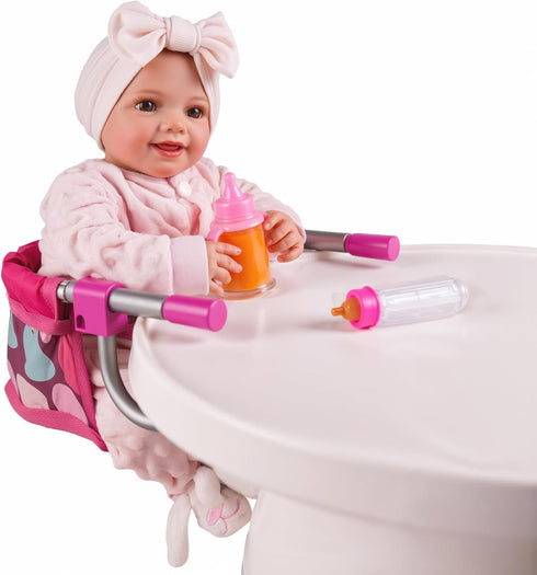 BABESIDE Baby Doll High Chair for 1220 Inch Dolls, Foldable Table Seat