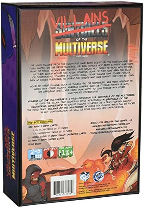 Greater Than Games: Sentinels of The Multiverse - Villains of The Multiverse Strategy Board Game