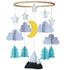Baby Crib Mobile, Starry Woodland Night, Mint - Nursery Decoration Crib Mobile for Boys and Girls