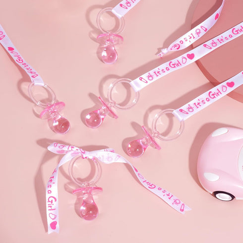72 Cute Pacifier Necklaces for Baby Shower Girls & Boys Party Favors, Gender Reveal Party Table Scatter, Baby Shower