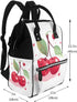 DWVTSLH Backpack Mummy Backpack Cute Cherry Diaper Bag Multifunction Nappy Bags Waterproof Large Capacity Travel