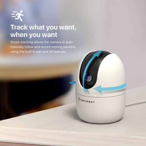 Amcrest 1080P ASH21-W WiFi Camera Indoor, Nanny Cam, Dog Camera, Sound & Baby Monitor, Human & Pet Detection