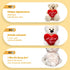 ''I Love You'' White Teddy Bear with Heart Plush Toy, Soft Stuffed Animal Gift for Mom Dad Anniversary