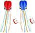 Large Octopus Kites - Beautiful Easy Flyer Beach Kites for Kids and Adults (Red+Blue)