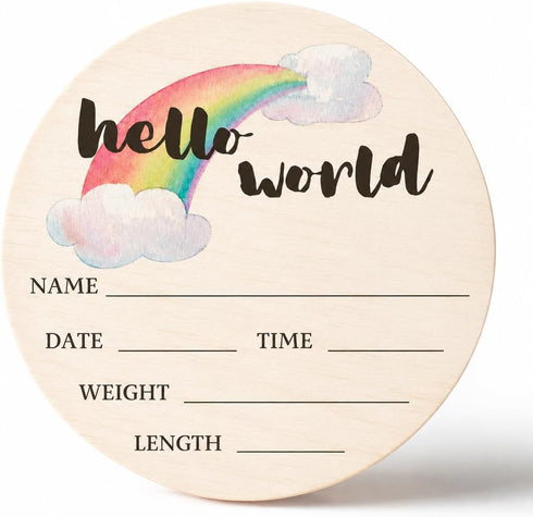 Rainbow Baby Announcement Sign - Newborn Birth Celebration