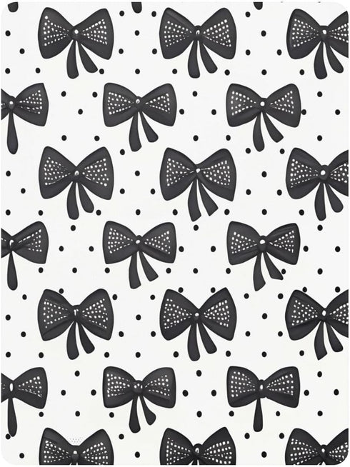 CZXW 52" 28" Black Bows Crib Sheets Fitted x Natural Cotton Soft & Breathable for Baby Crib Mattress