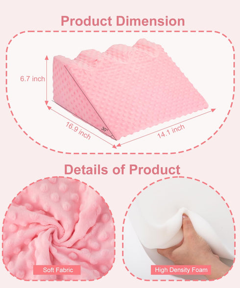Tummy Nursing Reflux Prop for Infant,Baby Colic & Gas Relief,Memory Foam Nursery Support with Reusable Bag & Colorbox