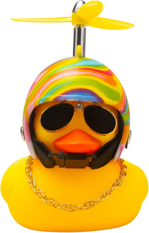 wonuu Rubber Duck Car Decorations, Cute Yellow Duck Dashboard Ornaments with Propeller
