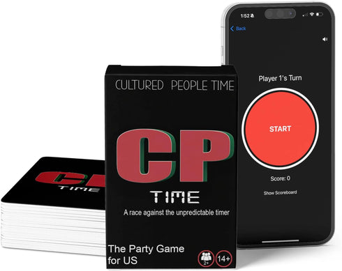 CP TIME Game: A Party Game for US - for The Culture. Beat The *New* More Unpredictable Timer Companion app!, Black